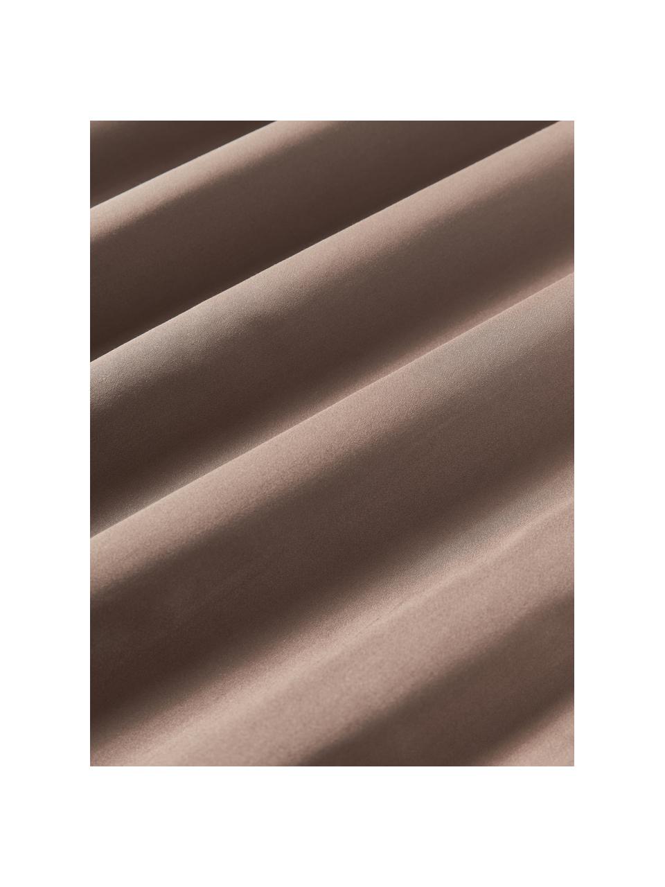Funda nórdica de satén Comfort, Marrón oscuro, Cama 150/160 cm (240 x 220 cm)