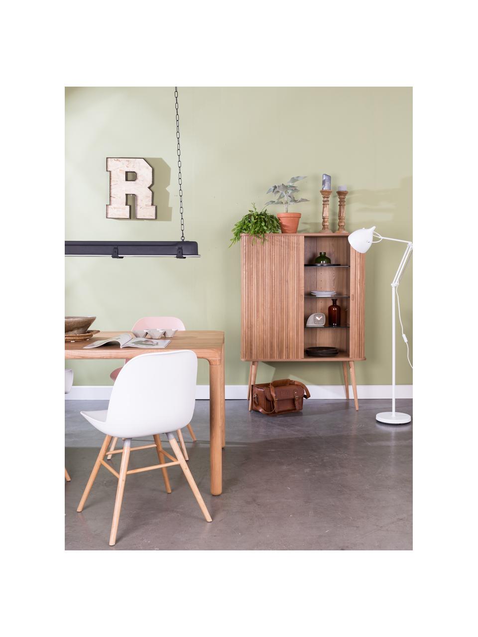 Buffet haut design rétro Barbier, Bois de frêne, larg. 100 x haut. 140 cm