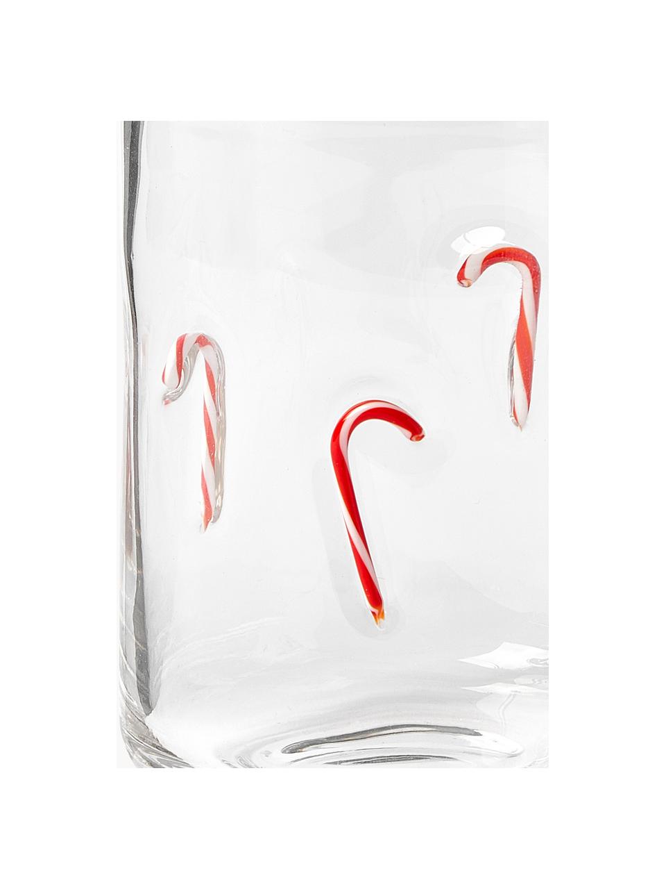 Mundgeblasene Wassergläser Candy, 4 Stück, Transparent, B 8 x H 11 cm, 370 ml