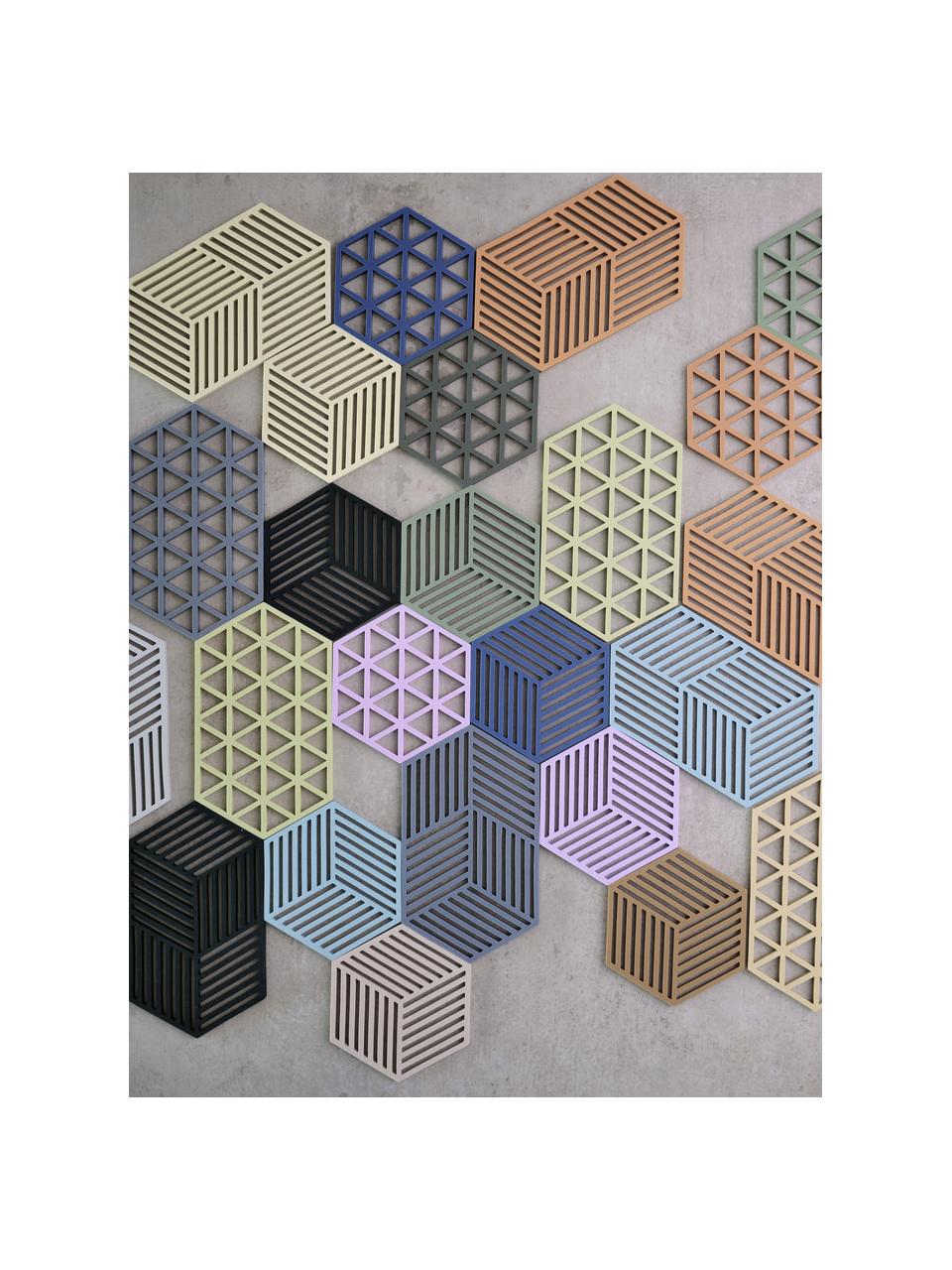 Silikónová podložka Hexagon, Silikón, Olivovozelená, Š 14 x D 16 cm