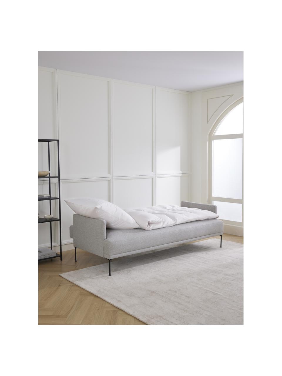 Rozkládací pohovka Fluente (3místná), Světle šedá, Š 220 cm, V 86 cm