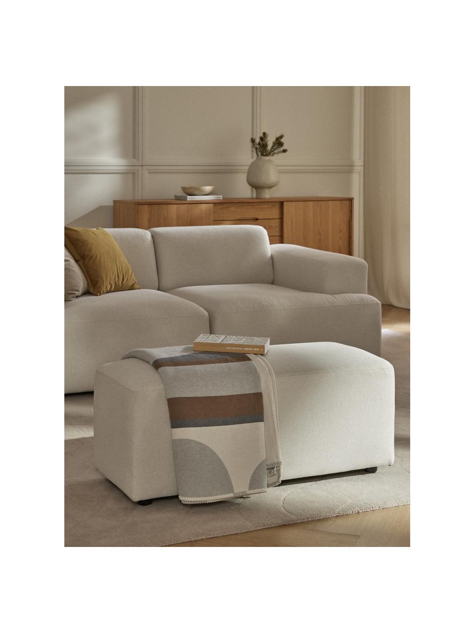 Hocker Melva, B 99 x T 42 cm, Bezug: 100 % Polyester Der strap, Gestell: Massives Kiefern- und Fic, Füße: Kunststoff Dieses Produkt, Webstoff Off White, B 99 x T 42 cm