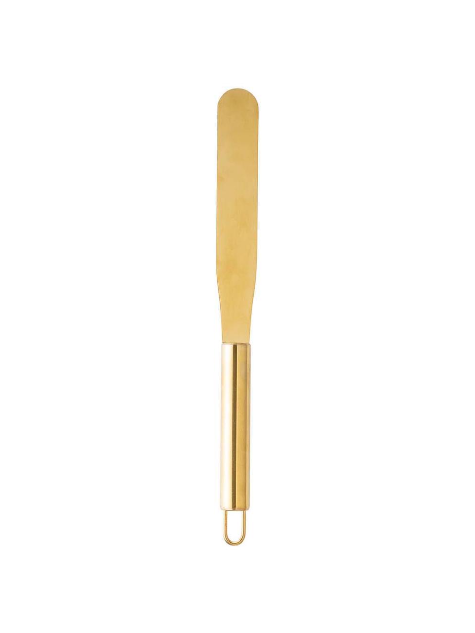 Goldfarbenes Glasurmesser Pallet aus Edelstahl, Edelstahl, beschichtet, Messingfarben, L 29 cm