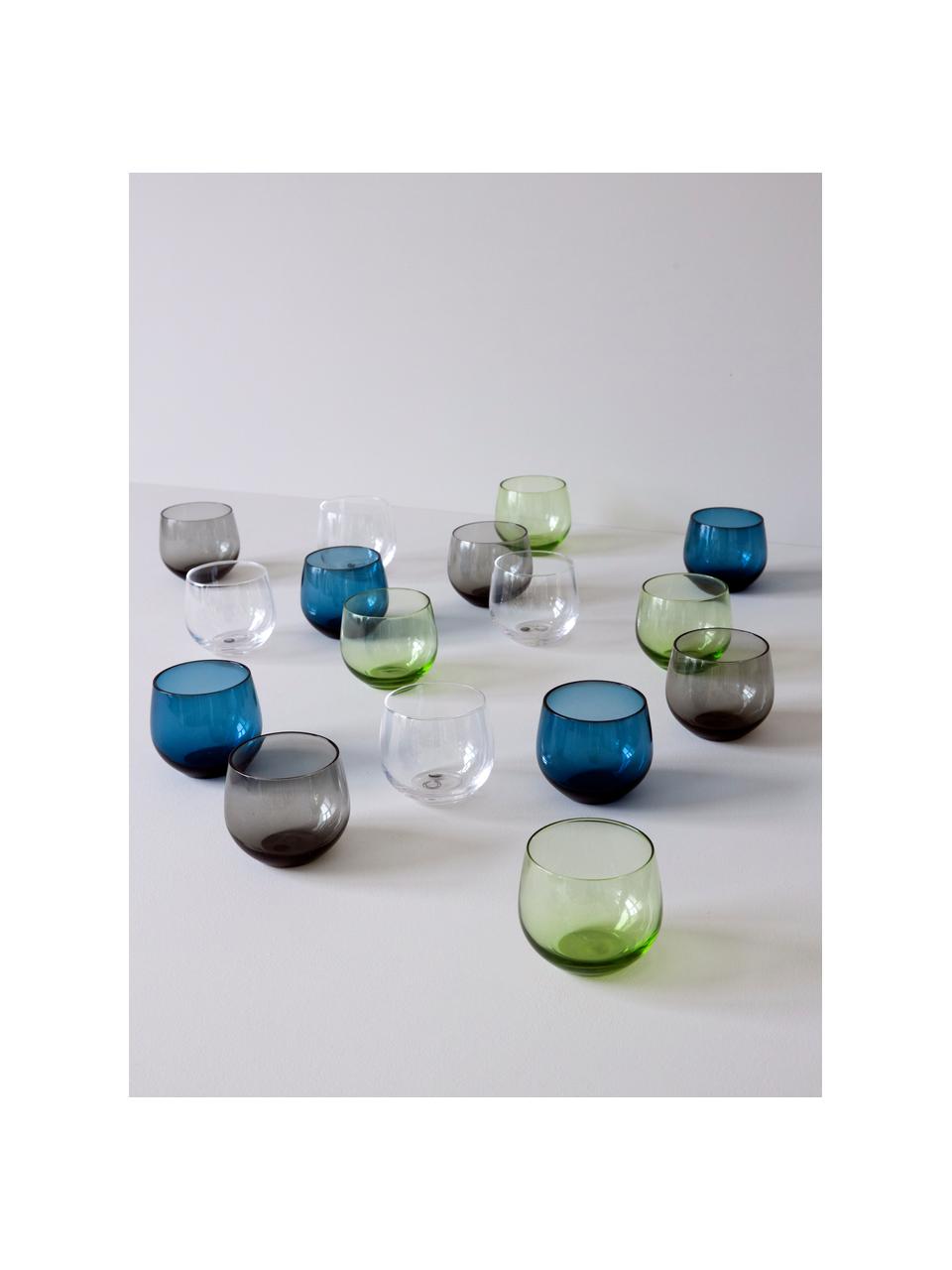 Mondgeblazen waterglazen Spectra in transparant, 4 stuks, Mondgeblazen glas, Transparant, Ø 9 x H 8 cm