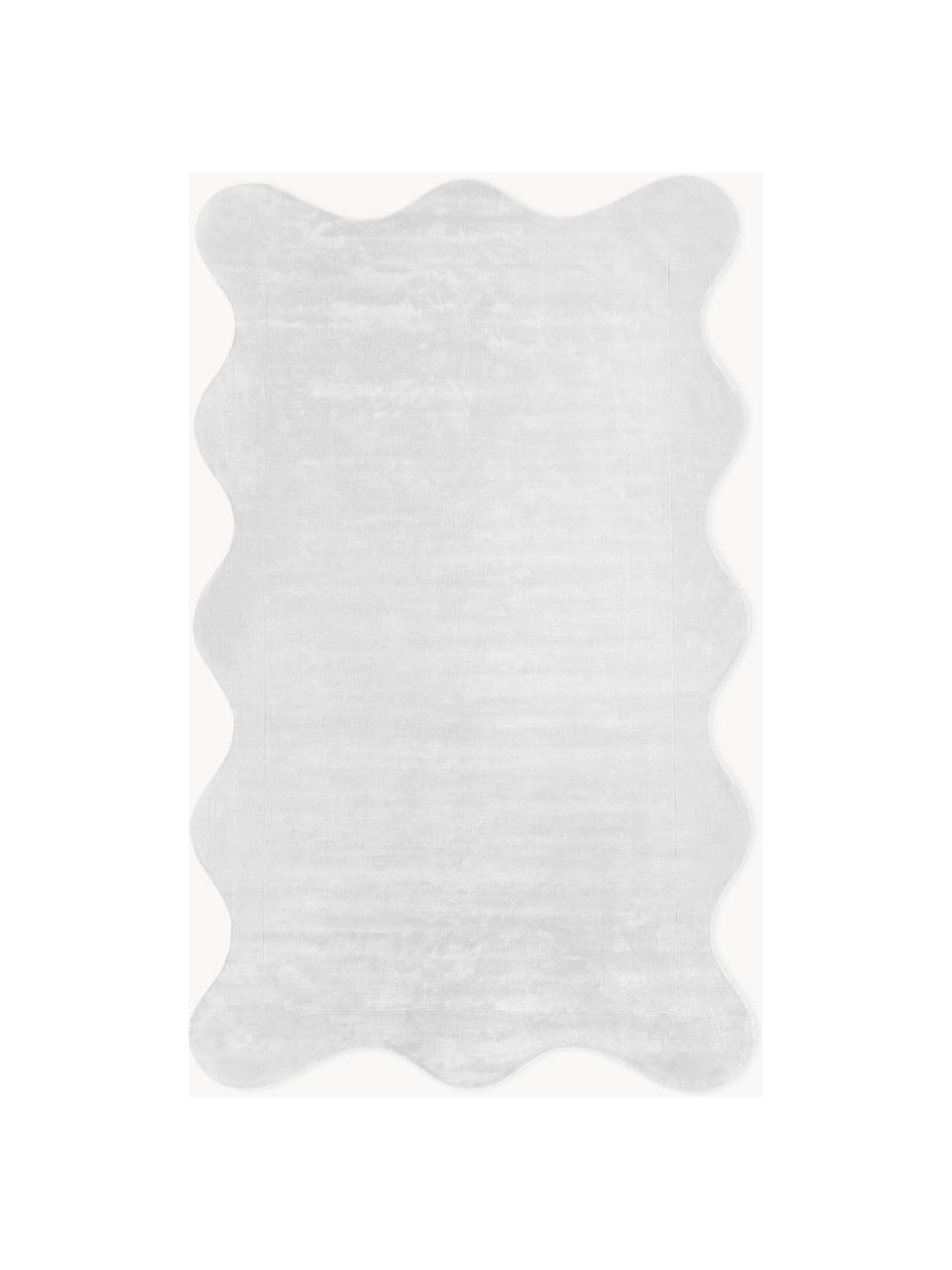 Ručne tkaný koberec z viskózy Wavy, Svetlosivá, Š 80 x D 150 cm (veľkosť XS)