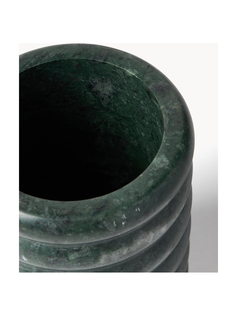 Mramorový pohár na zubné kefky Orta, Mramor, Zelená mramorová, Ø 8 x V 12 cm