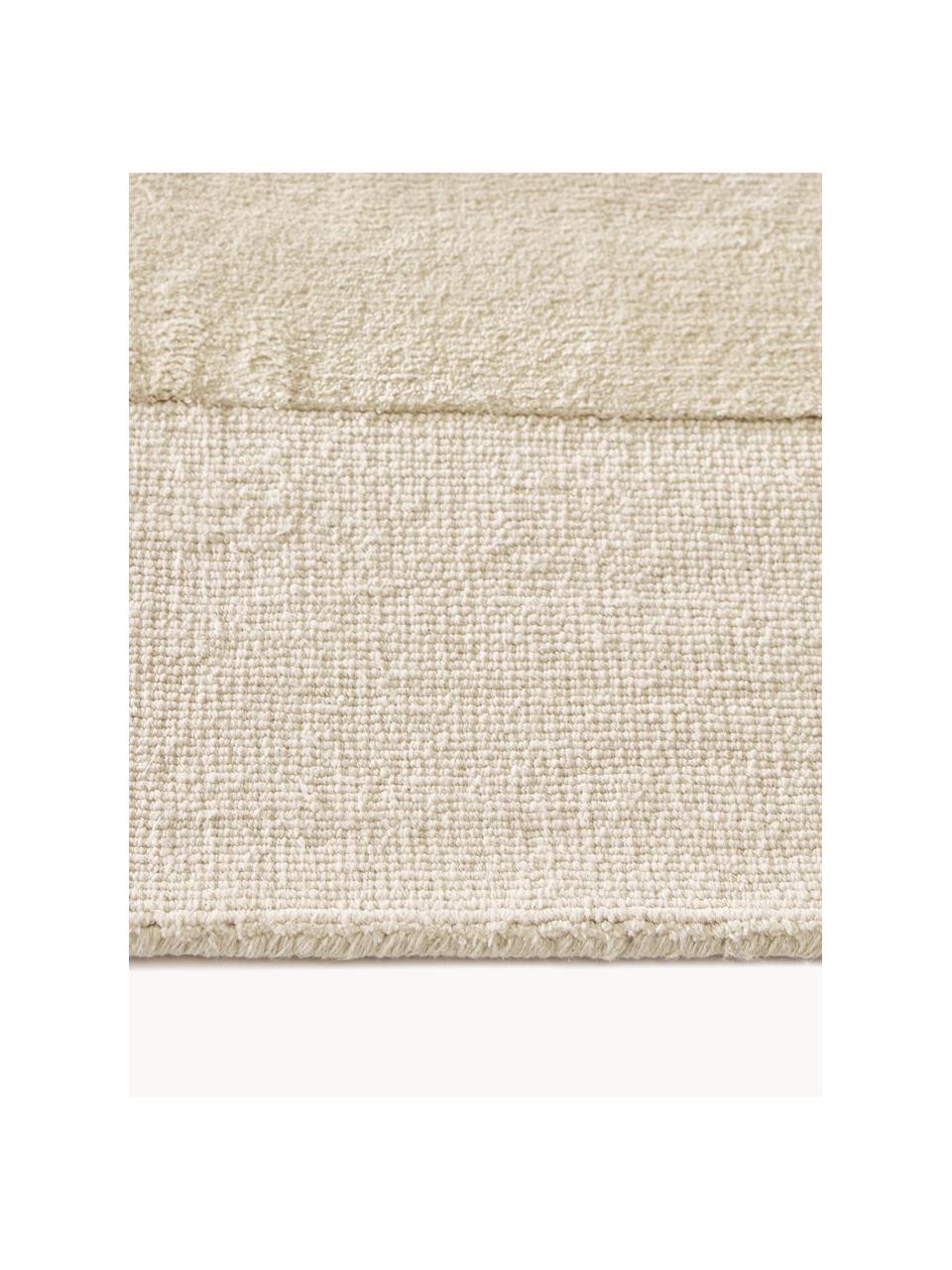 Tapis en coton tissé main avec structure haute et basse Dania, 100 % coton, certifié GRS, Blanc crème, larg. 200 x long. 300 cm (taille L)
