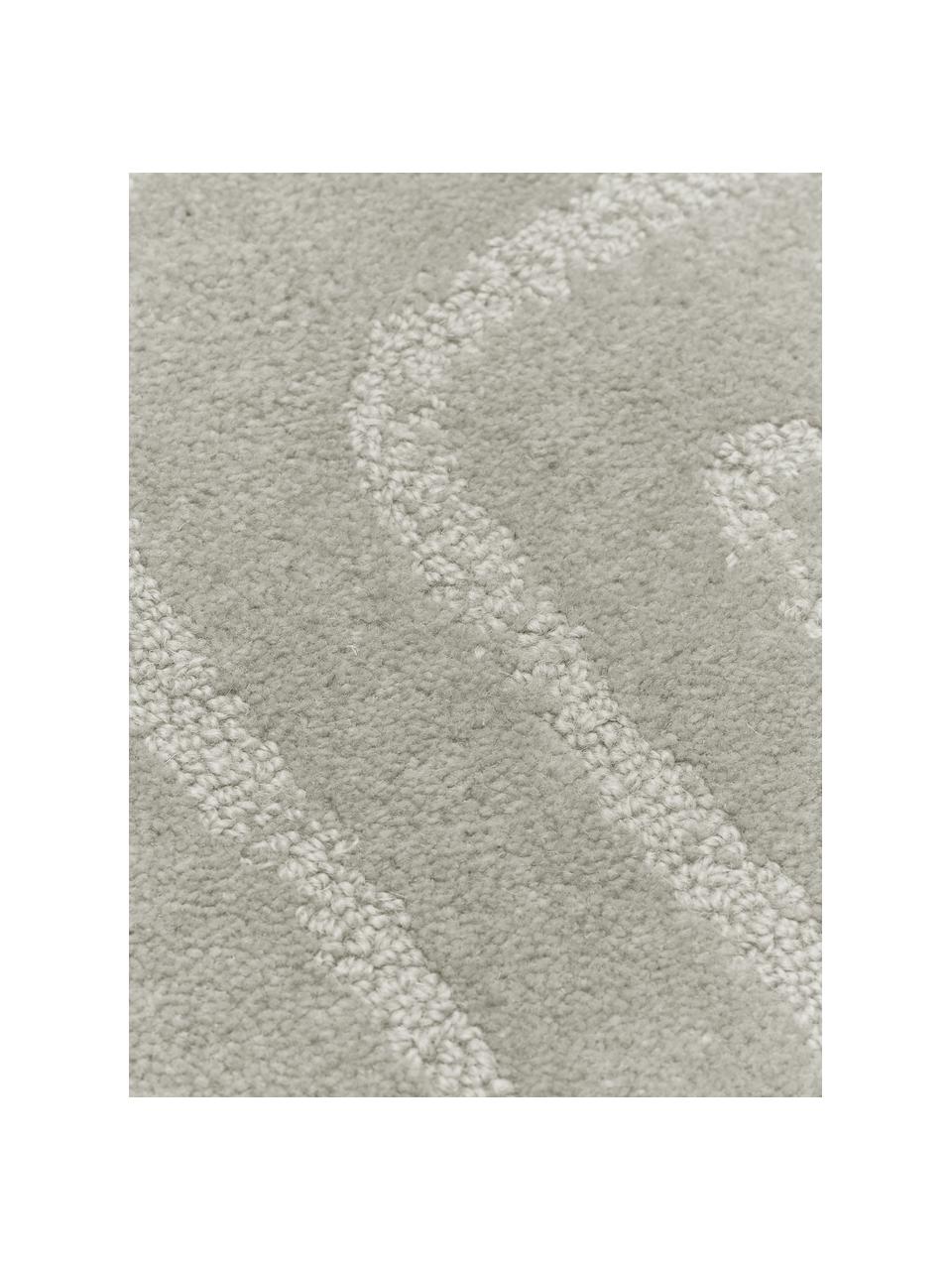 Alfombra corredor artesanal de lana Aaron, Parte superior: 100% lana, Reverso: 100% algodón Las alfombra, Gris claro, An 80 x L 300 cm