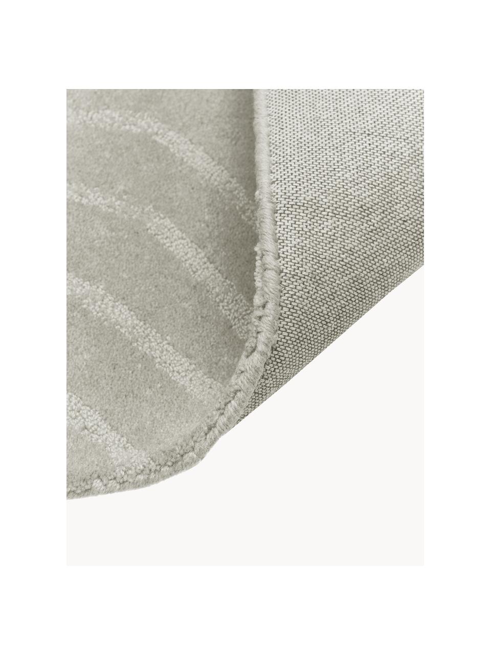 Alfombra corredor artesanal de lana Aaron, Parte superior: 100% lana, Reverso: 100% algodón Las alfombra, Greige, An 80 x L 300 cm