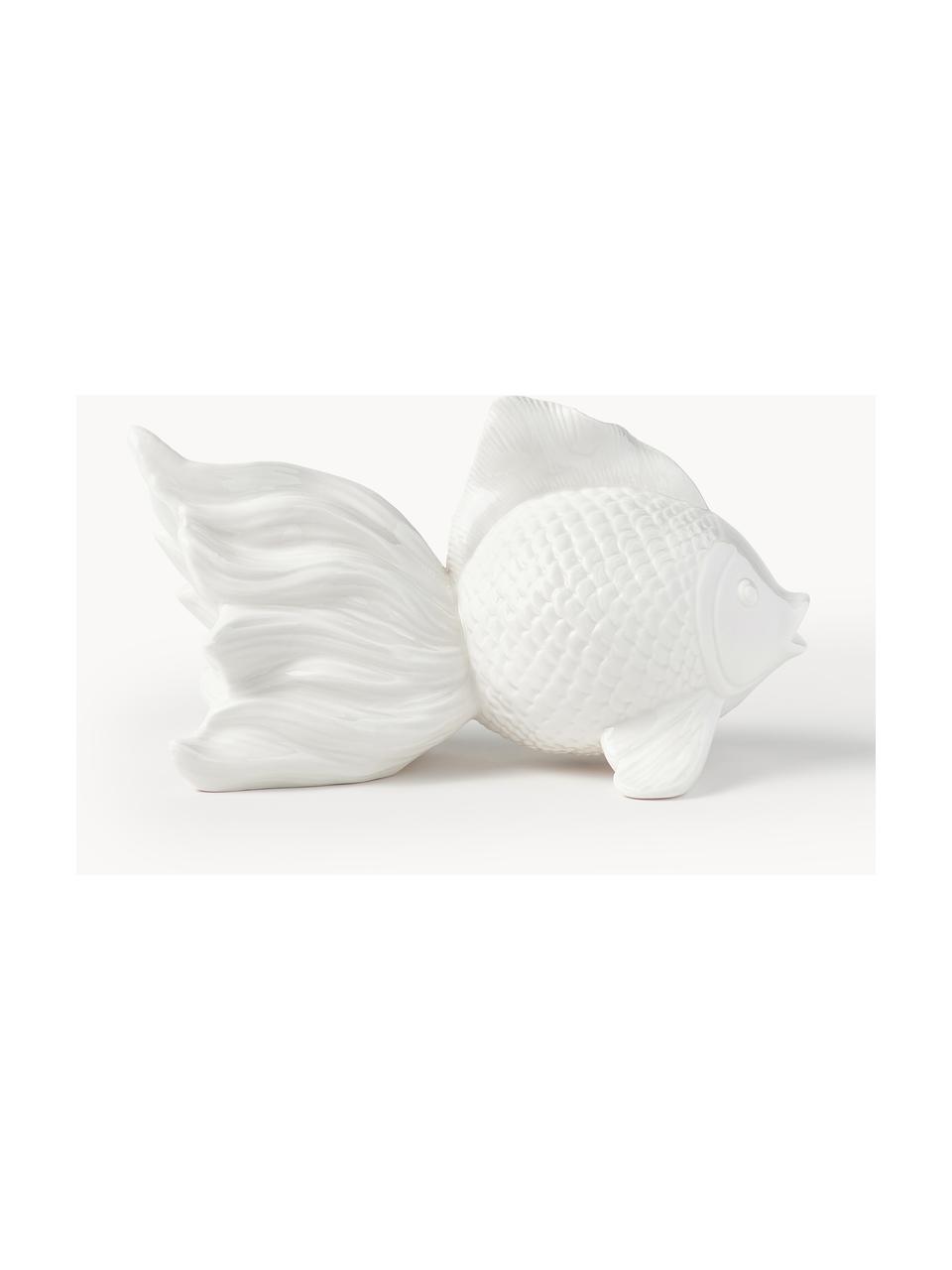 Figura decorativa de porcelana Favignana, Porcelana, Blanco Off White, An 26 x Al 14 cm