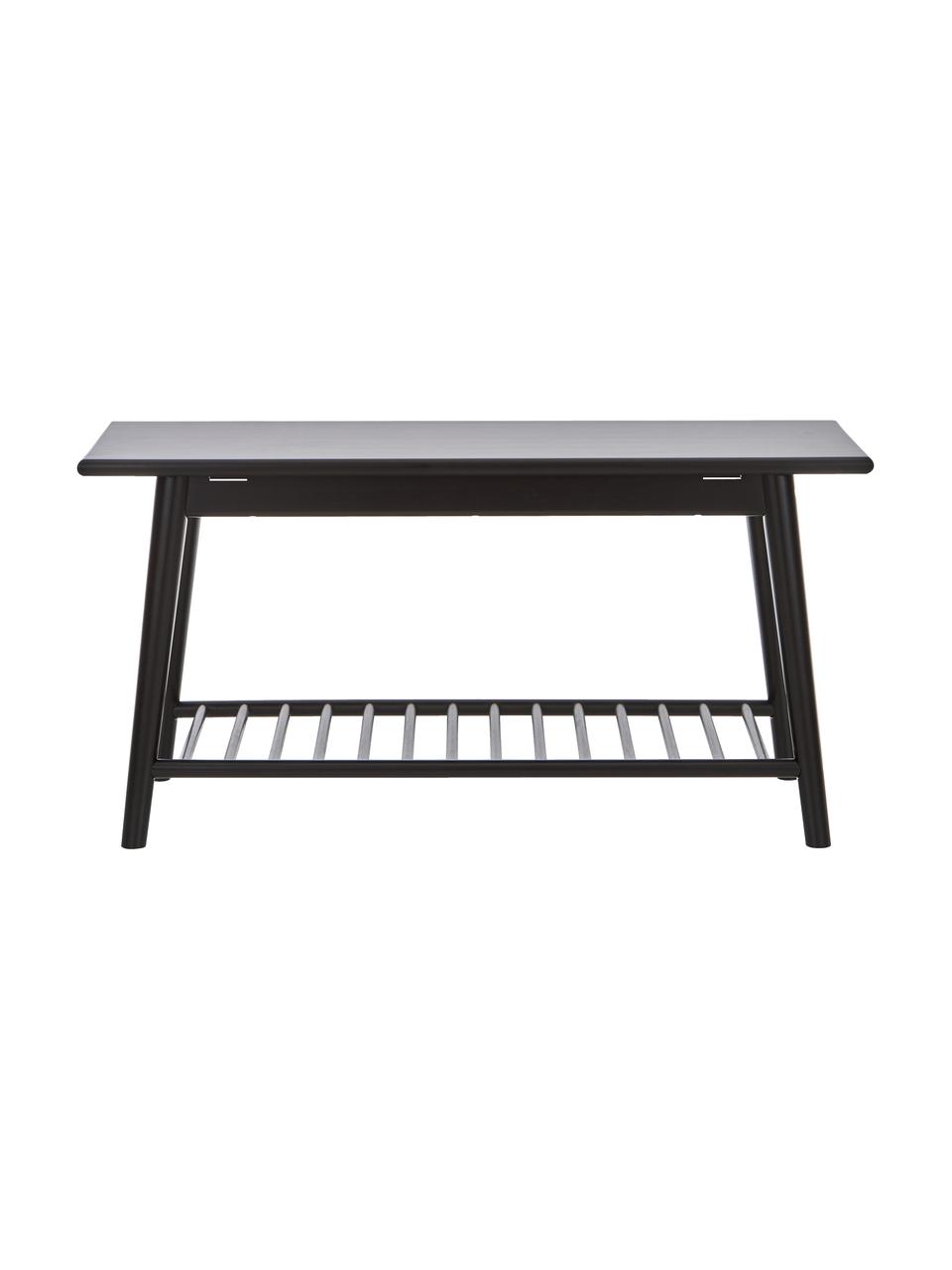 Lavice z bambusového dřeva Noble, Lakovaný a karbonizovaný bambus, Černá, Š 90 cm, V 45 cm