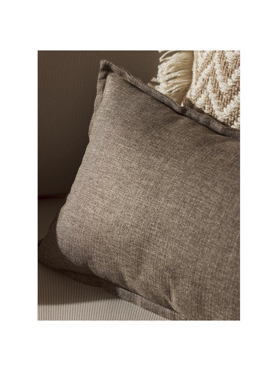 Coussin d'extérieur Oline, 100 % lin, certifié European Flax, Taupe, larg. 30 x long. 50 cm