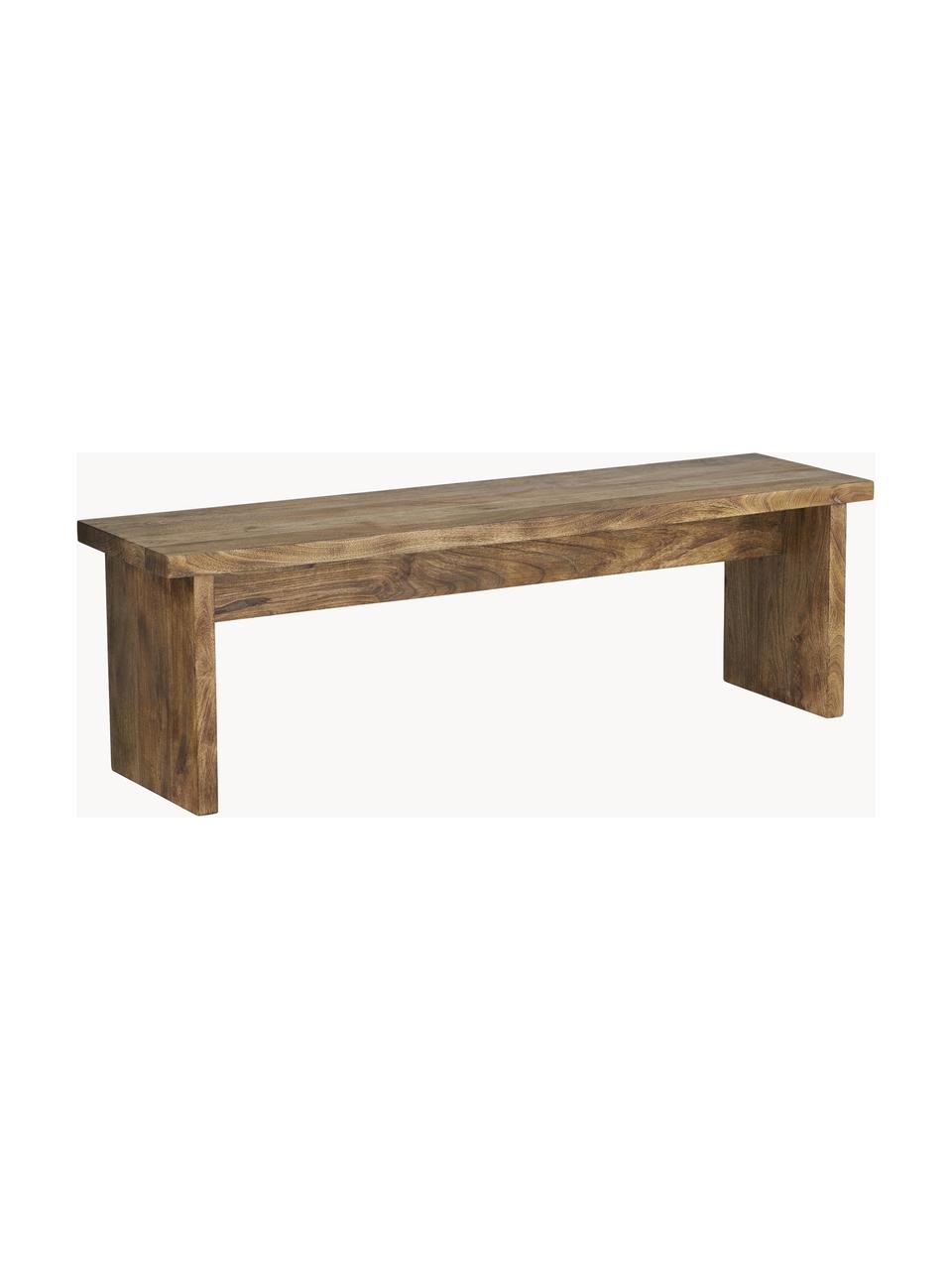 Zitbank Berrie van mangohout, Mangohout, gewaxt, Mangohout, gewaxt, B 150 x H 47 cm