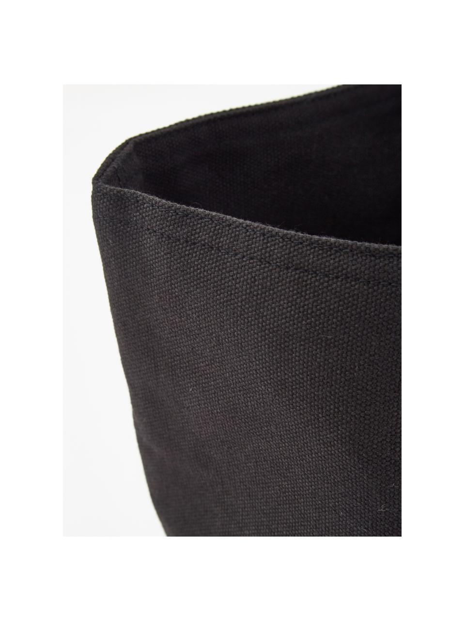 Panera de diseño Helga, Algodón, Negro, Ø 23 cm