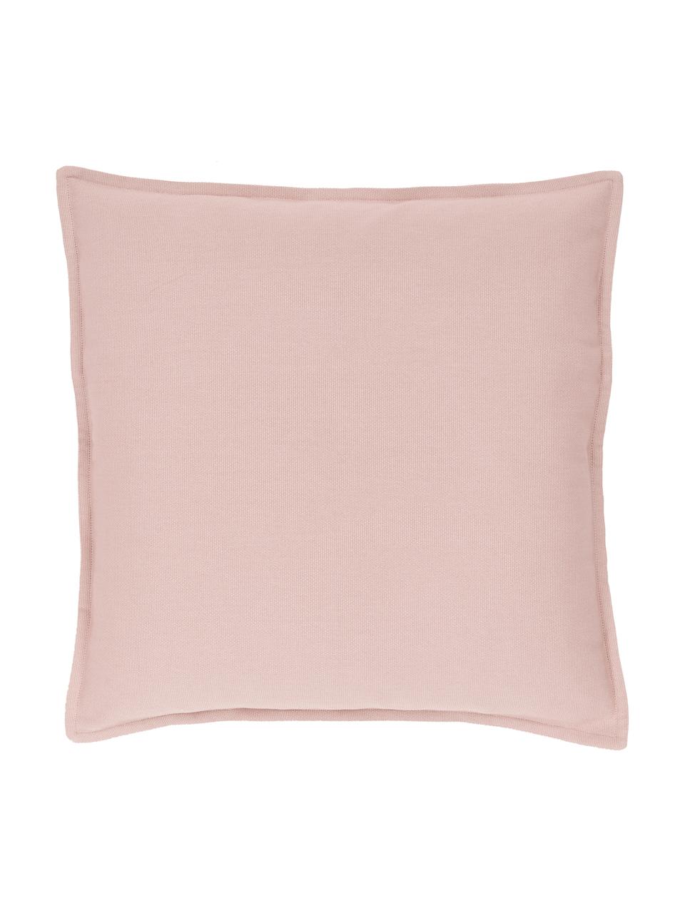 Housse de coussin en coton vieux rose Mads, 100 % coton, Rose, larg. 40 x long. 40 cm