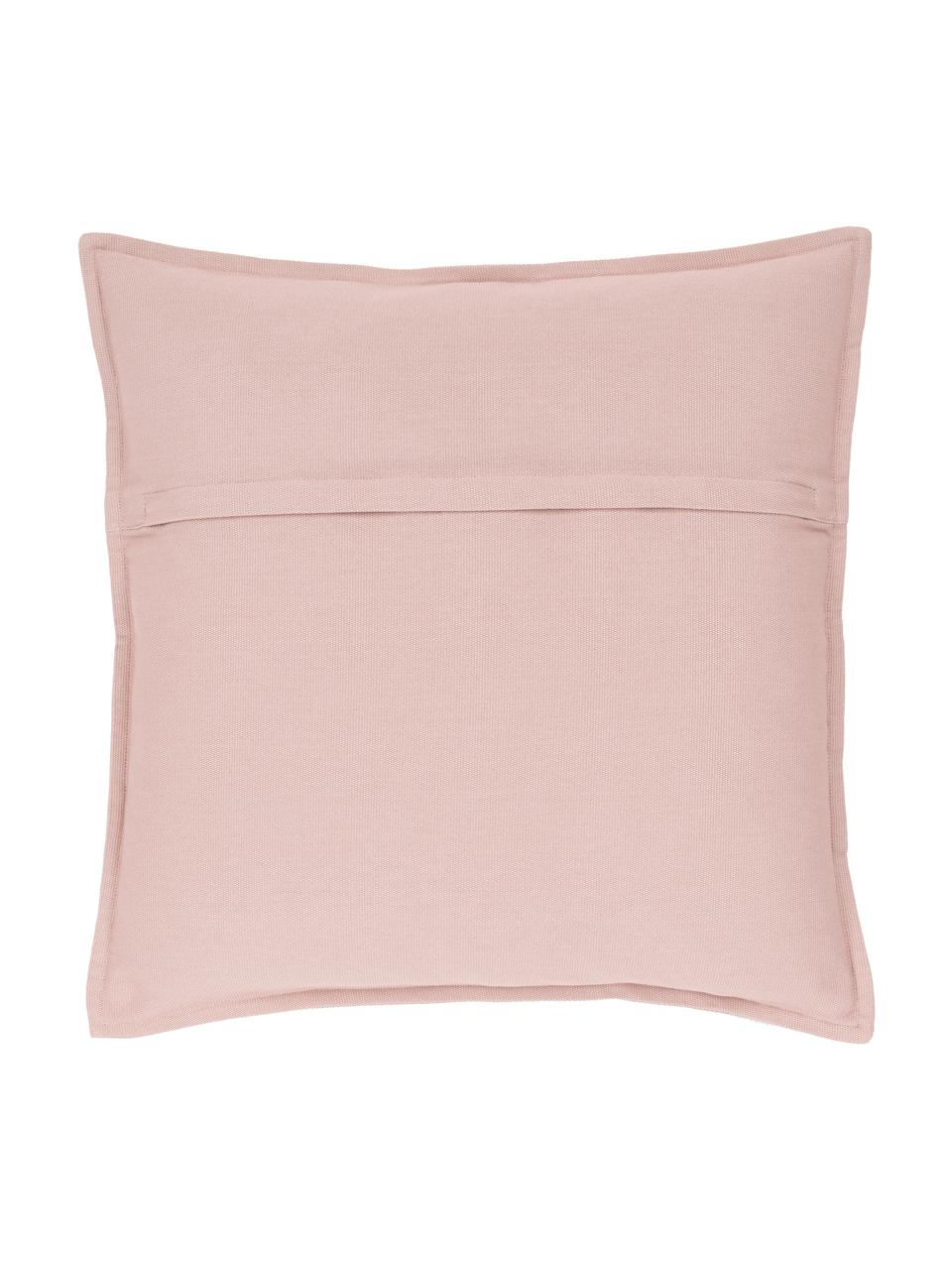 Housse de coussin en coton vieux rose Mads, 100 % coton, Rose, larg. 40 x long. 40 cm