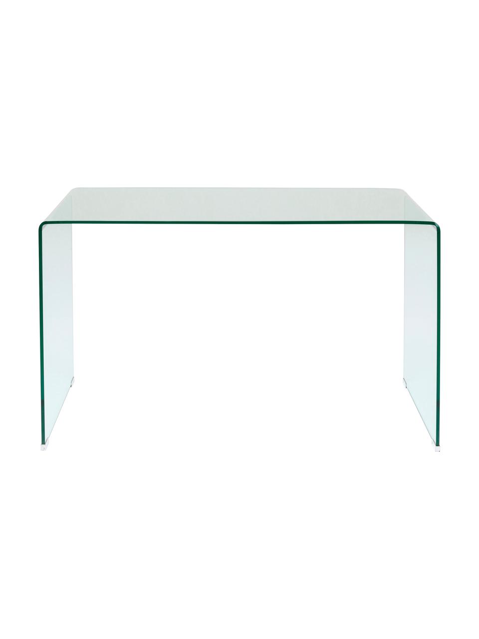 Schreibtisch Club aus Glas, Glas, Transparent, B 125 x T 60 cm