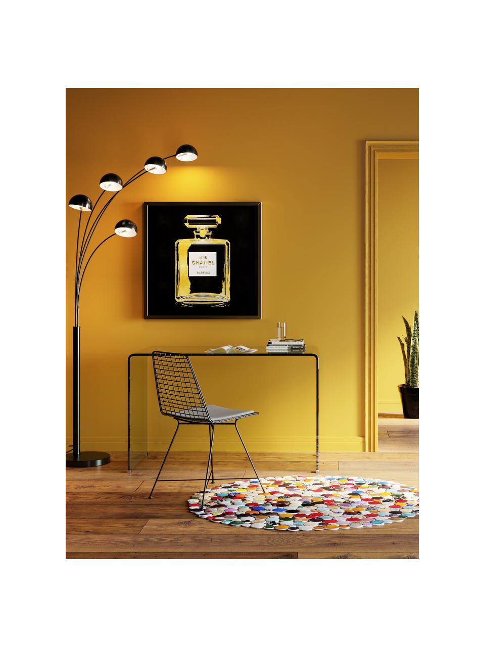 Escritorio de vidrio Club, Vidrio, Transparente, An 125 x F 60 cm