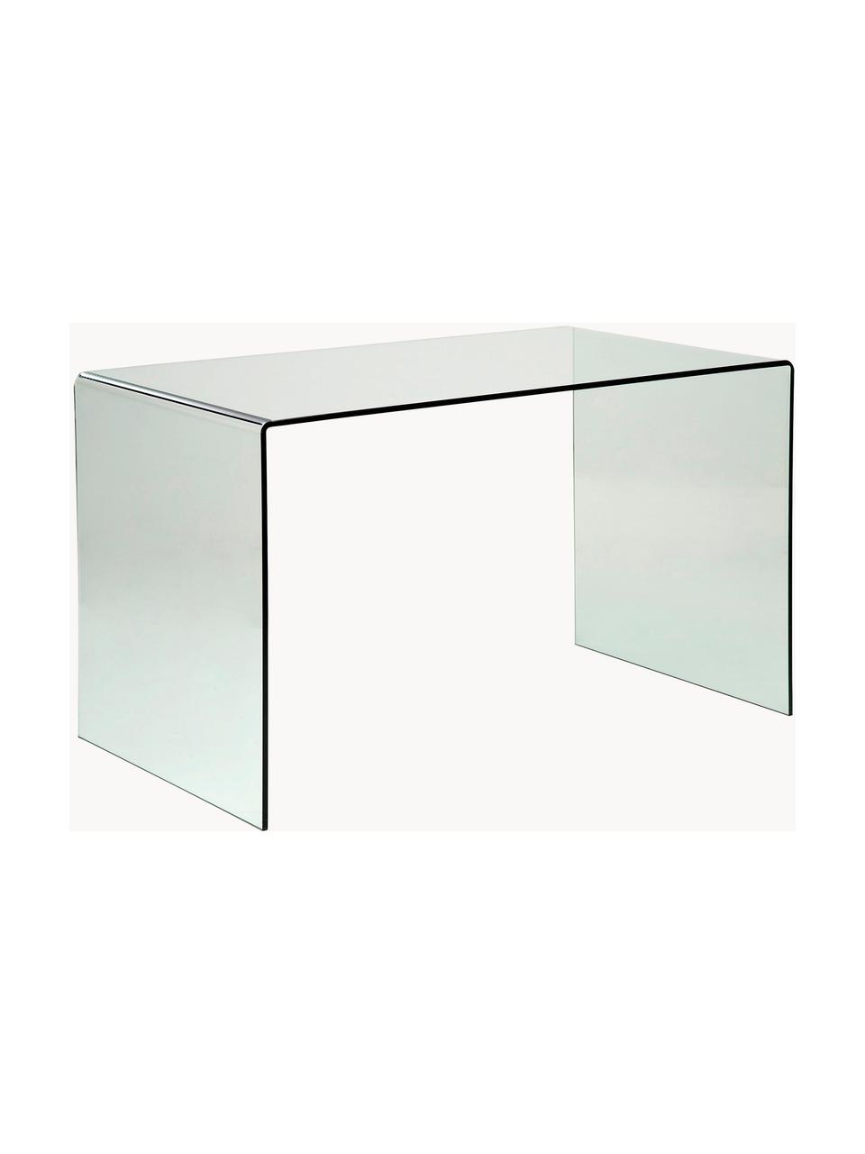 Bureau Club van glas, Glas, Transparant, B 125 x D 60 cm