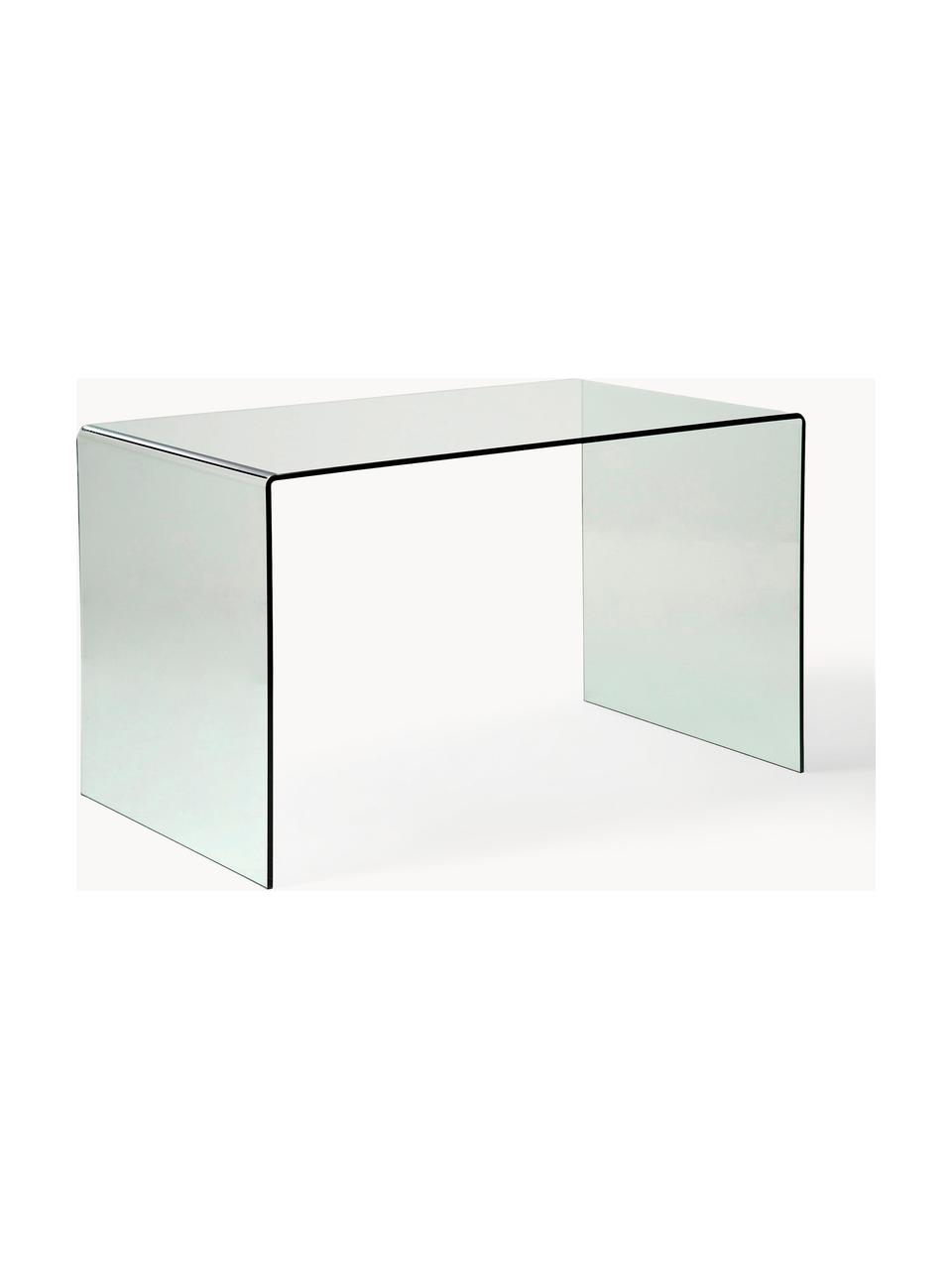 Schreibtisch Club aus Glas, Glas, Transparent, B 125 x T 60 cm