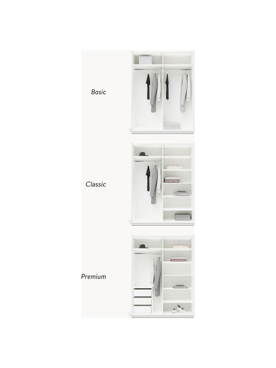 Modularer Schwebetürenschrank Leon, 150 cm Breite, mehrere Varianten, Korpus: Spanplatte, FSC-zertifizi, Weiß, Classic Interior, B 150 x H 200 cm