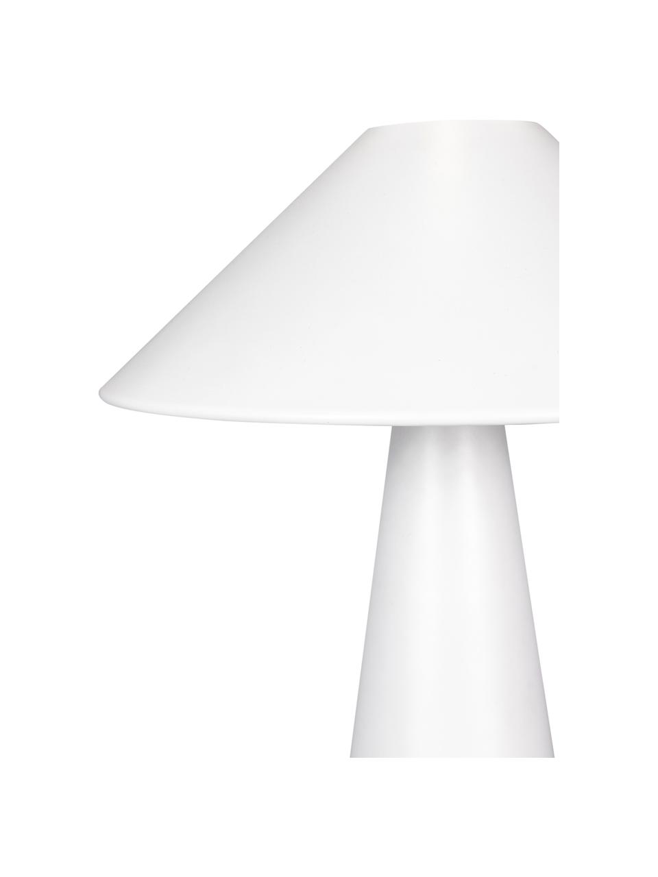 Design tafellamp Cannes in wit, Lampenkap: gecoat metaal, Lampvoet: gecoat metaal, Wit, Ø 30 x H 40 cm