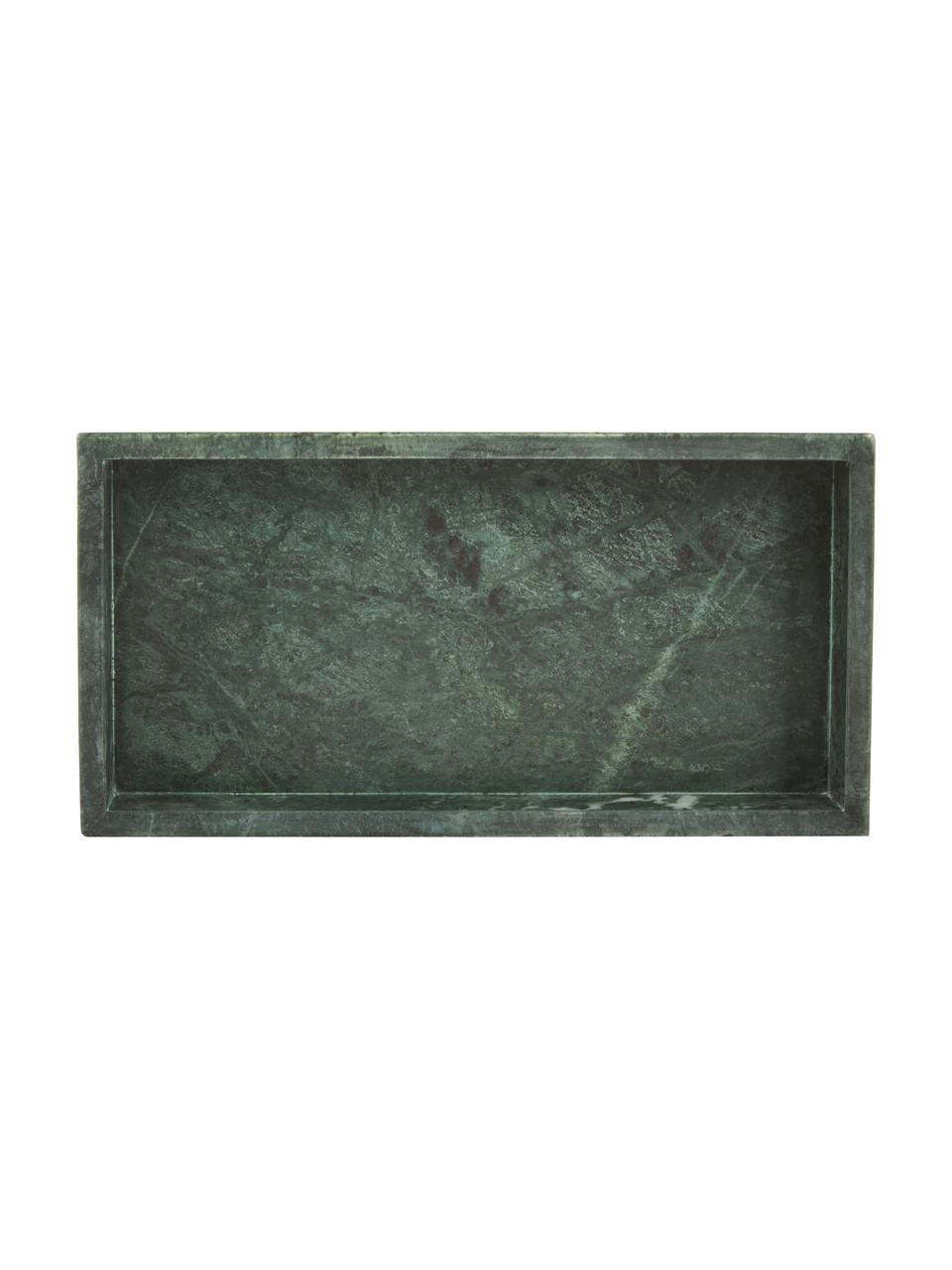 Vassoio decorativo piccolo in marmo Venice, Marmo, Verde marmorizzato, Larg. 30 x Prof. 15 cm