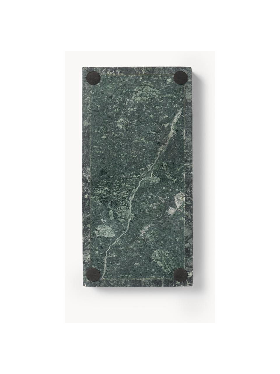 Taca dekoracyjna z marmuru Venice, Marmur, Ciemny zielony, marmurowy, S 30 x G 15 cm