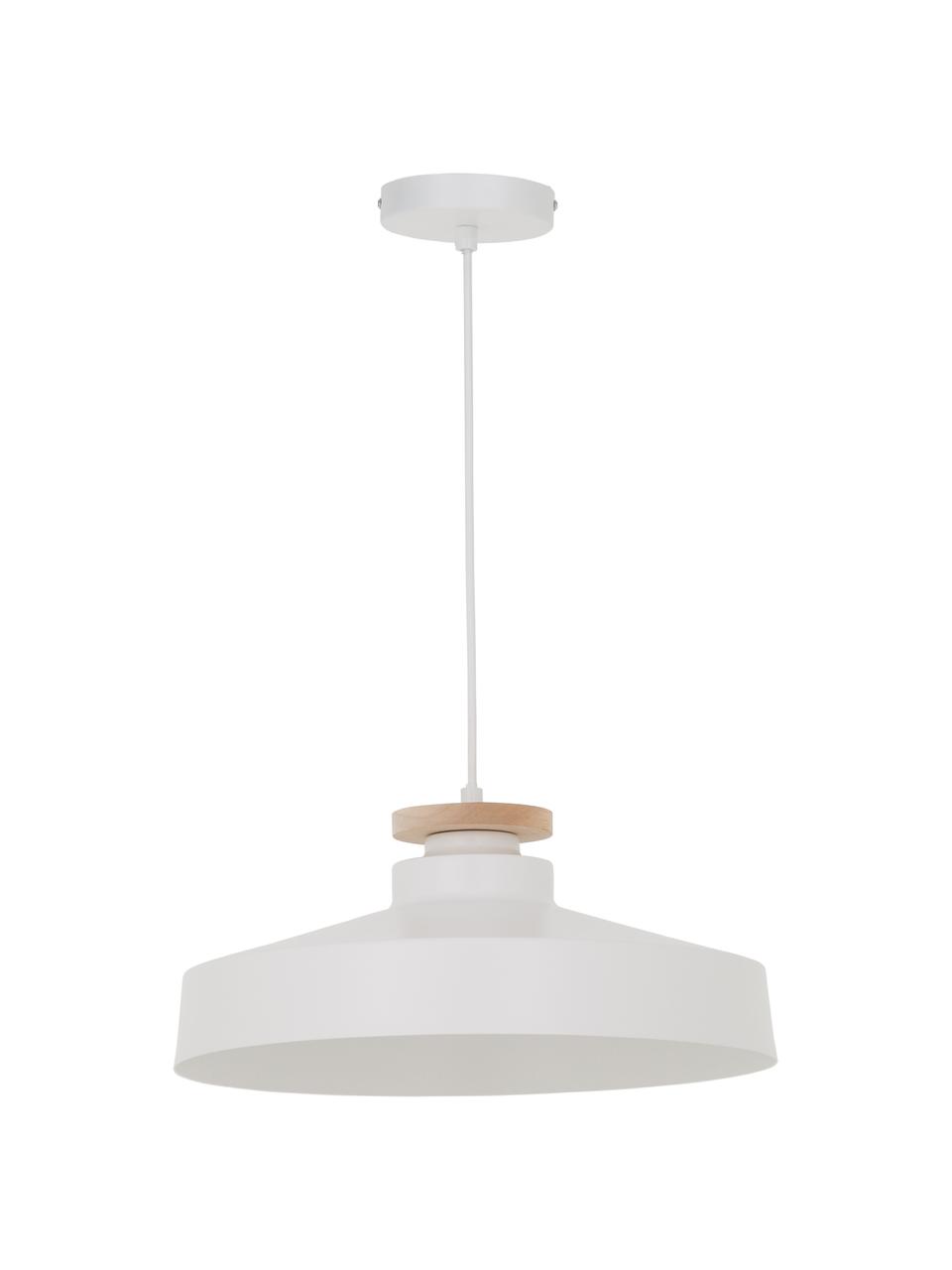 Lampa wisząca w stylu scandi Malm, Biały, Ø 40 x W 20 cm