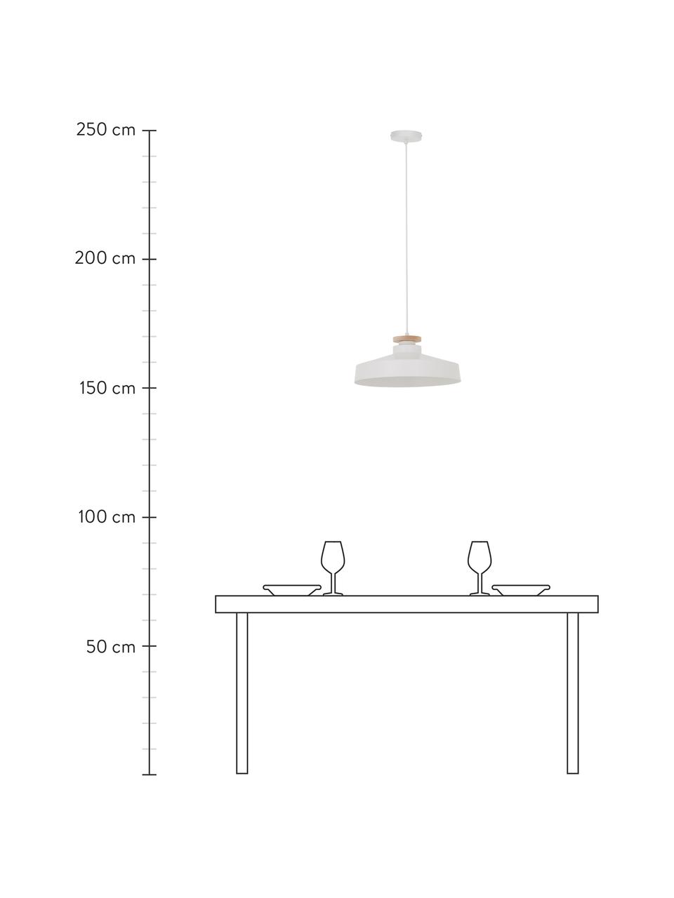 Závěsné svítidlo ve skandinávském stylu Malm, Bílá, Ø 40 cm, V 20 cm
