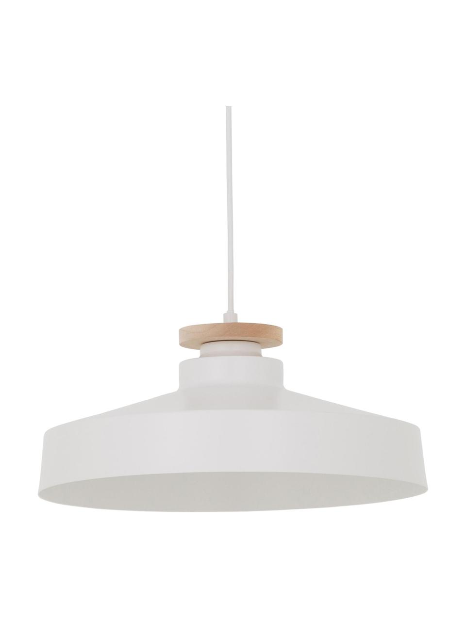 Závesná lampa v škandinávskom štýle Malm, Biela, Ø 40 x V 20 cm