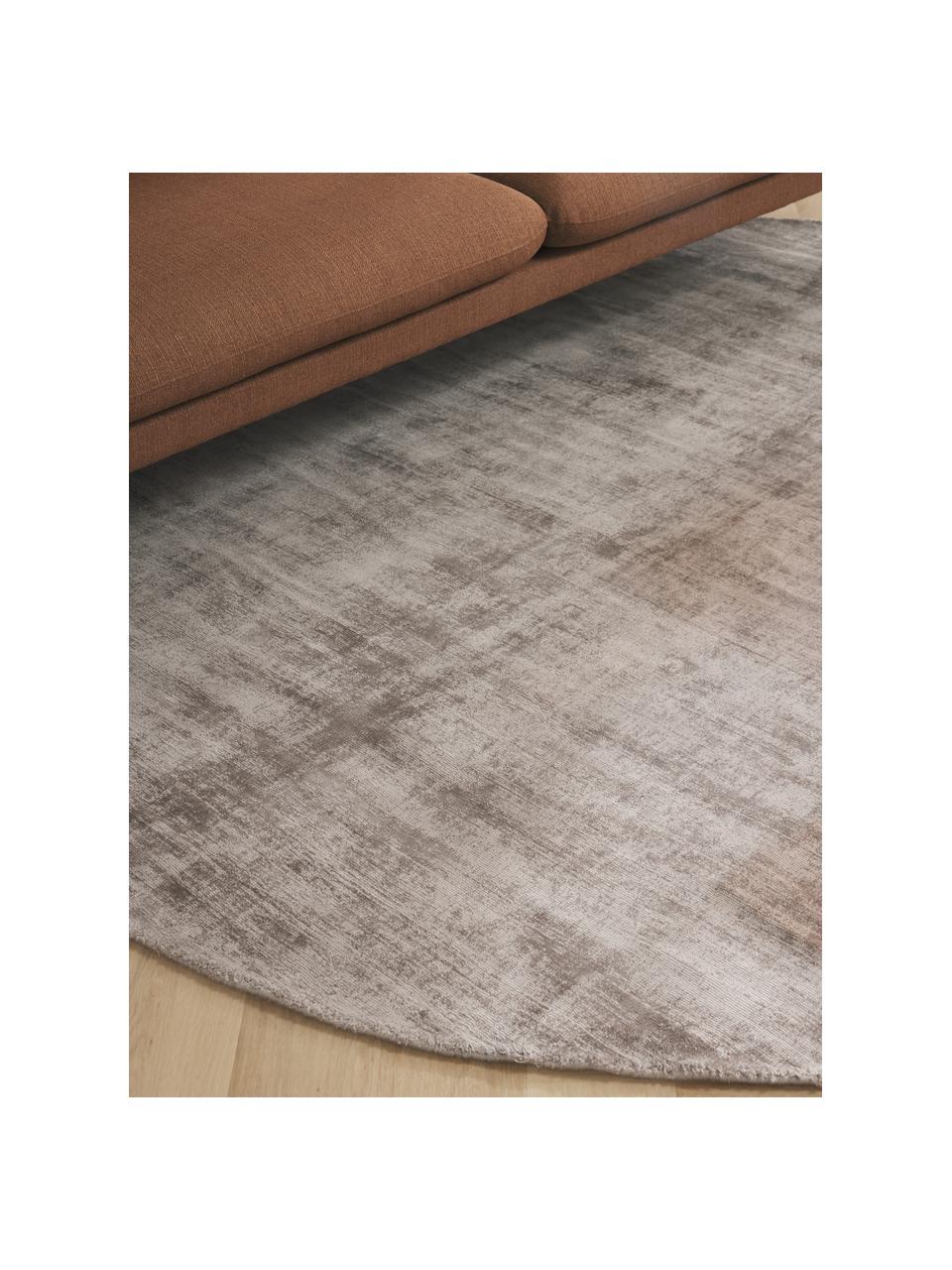 Okrúhly koberec z viskózy Jane, Sivobéžová, Ø 250 cm (veľkosť XL)