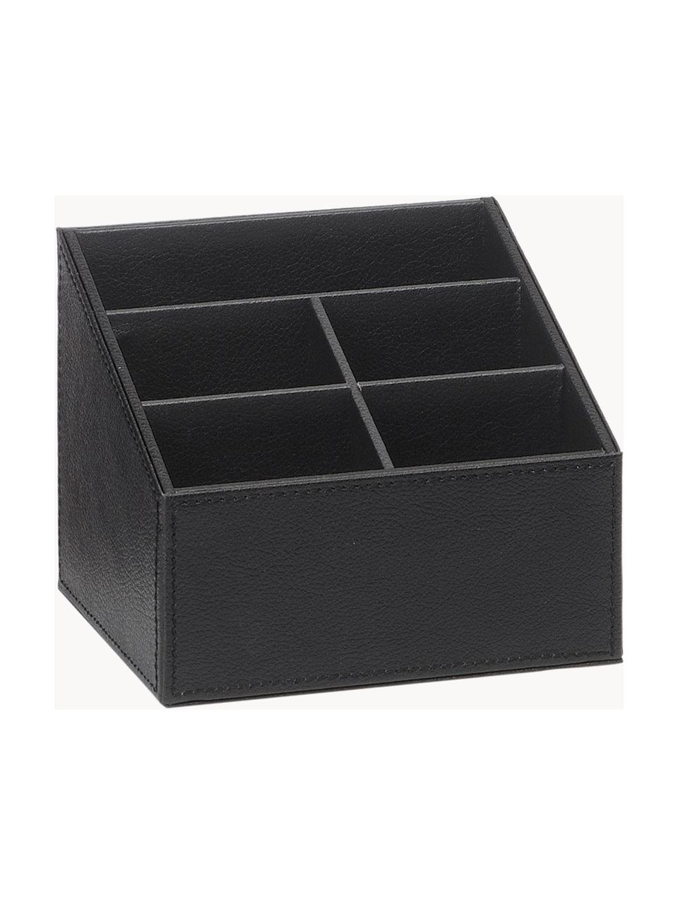 Organizer biurowy ze sztucznej skóry Storage, Czarny, S 17 x G 14 cm