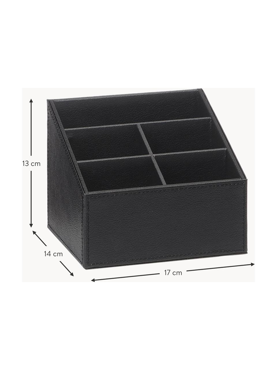 Organizador de escritorio Storage, Estructura: tablero de fibras de dens, Tapizado: poliuretano, Negro, An 14 x Al 13 cm
