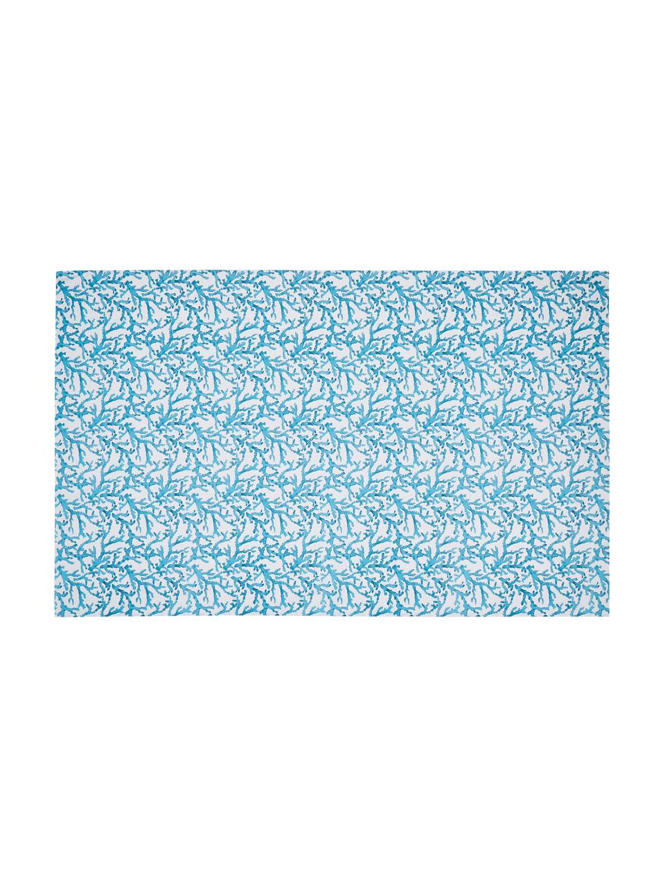 Obrus z bawełny Estran, Bawełna, Niebieski, biały, Dla 4-6 osób (S 160 x D 160 cm)
