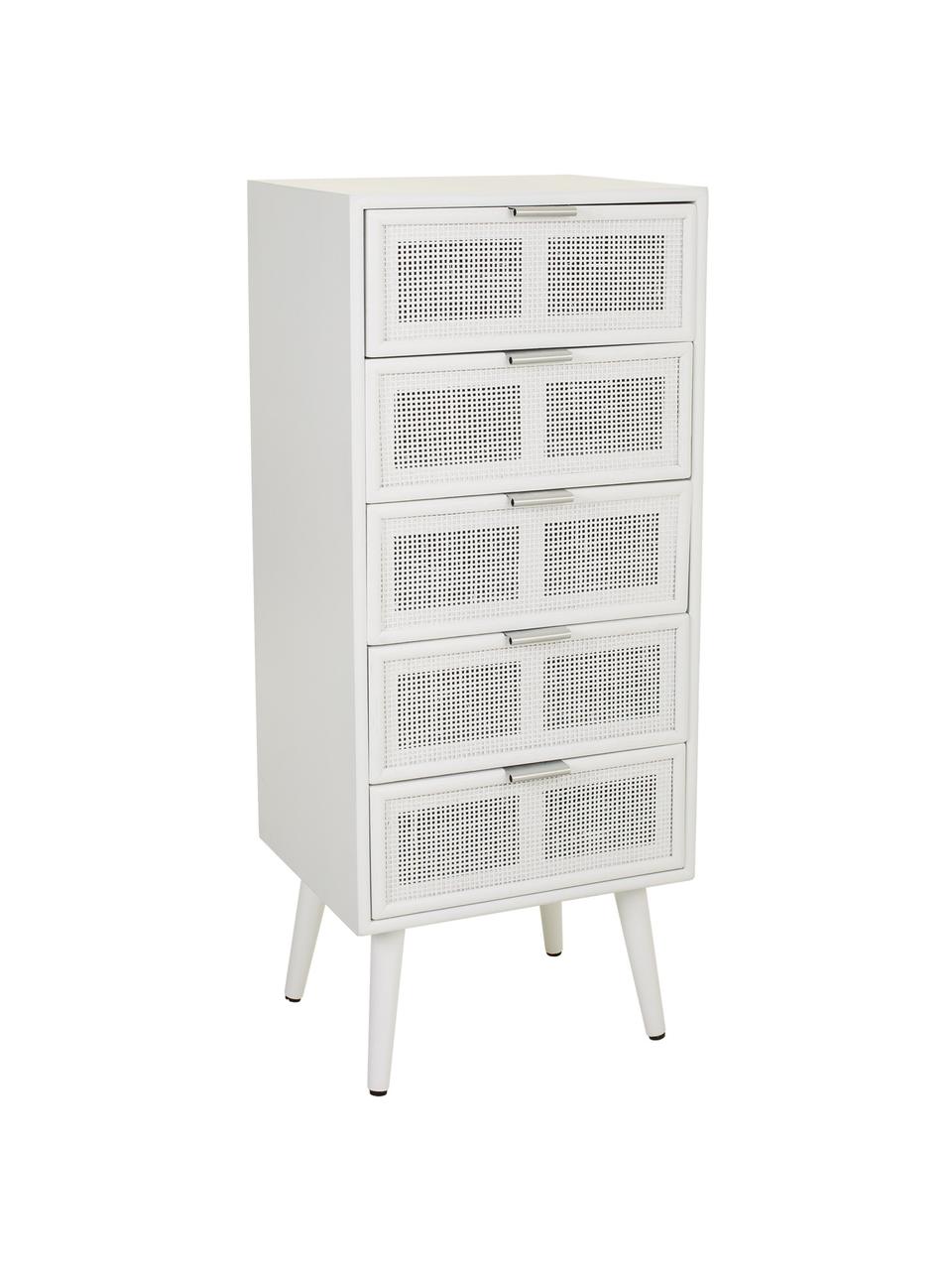 Rangement rustique Cayetana, Blanc, larg. 42 x haut. 101 cm