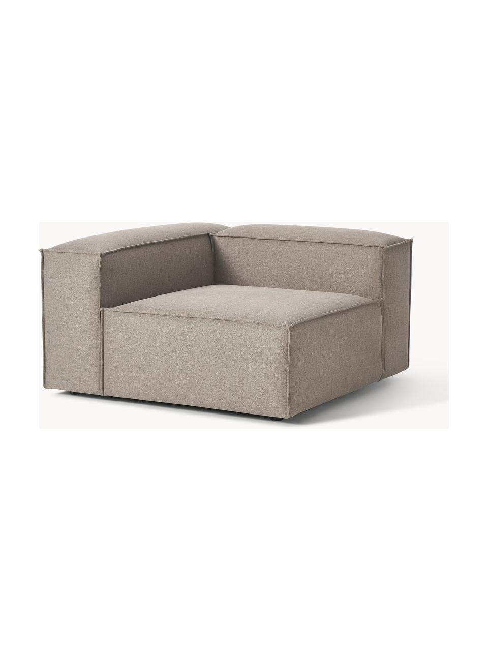 Hoekmodule Lennon, Bekleding: 100% polyester De slijtva, Frame: massief grenenhout, multi, Poten: kunststof Dit product is , Geweven stof taupe, B 119 x D 119 cm, hoekdeel links