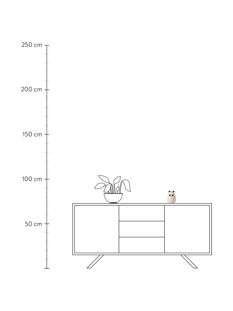 Objeto luminoso LED Winston Panda, 100% silicona, libre de BPA, Blanco, Ø 11 x Al 14 cm