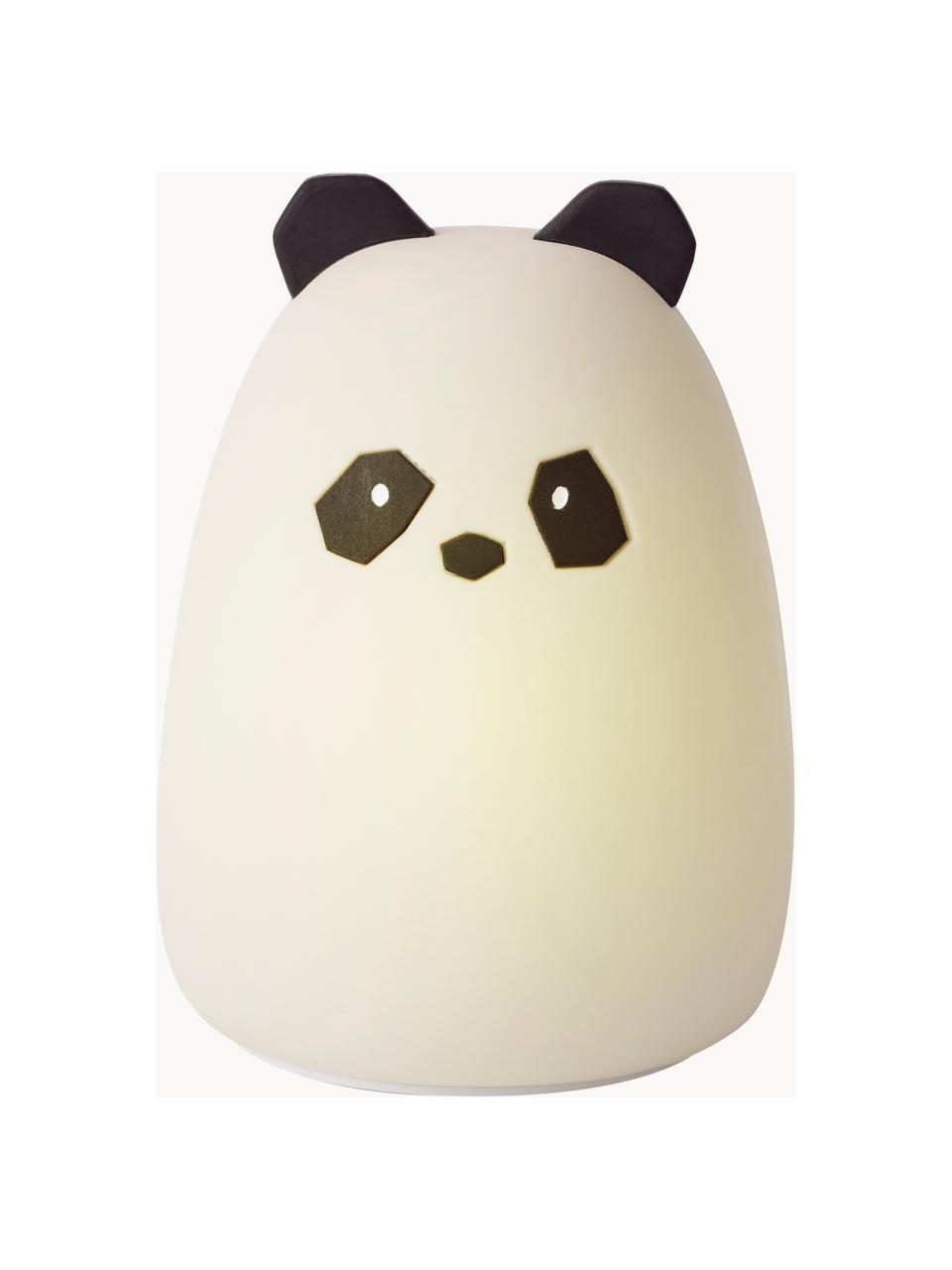 Dekorativní LED lampa Winston Panda, 100 % silikon, bez obsahu BPA, Světle béžová, černá, Ø 11 cm, V 14 cm