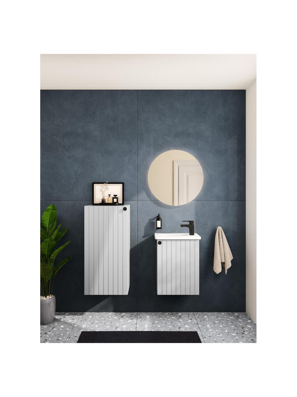 Koupelnová nástěnná skříňka Emil, Š 40 cm, levá, Světle šedá, Š 42 cm, V 85 cm