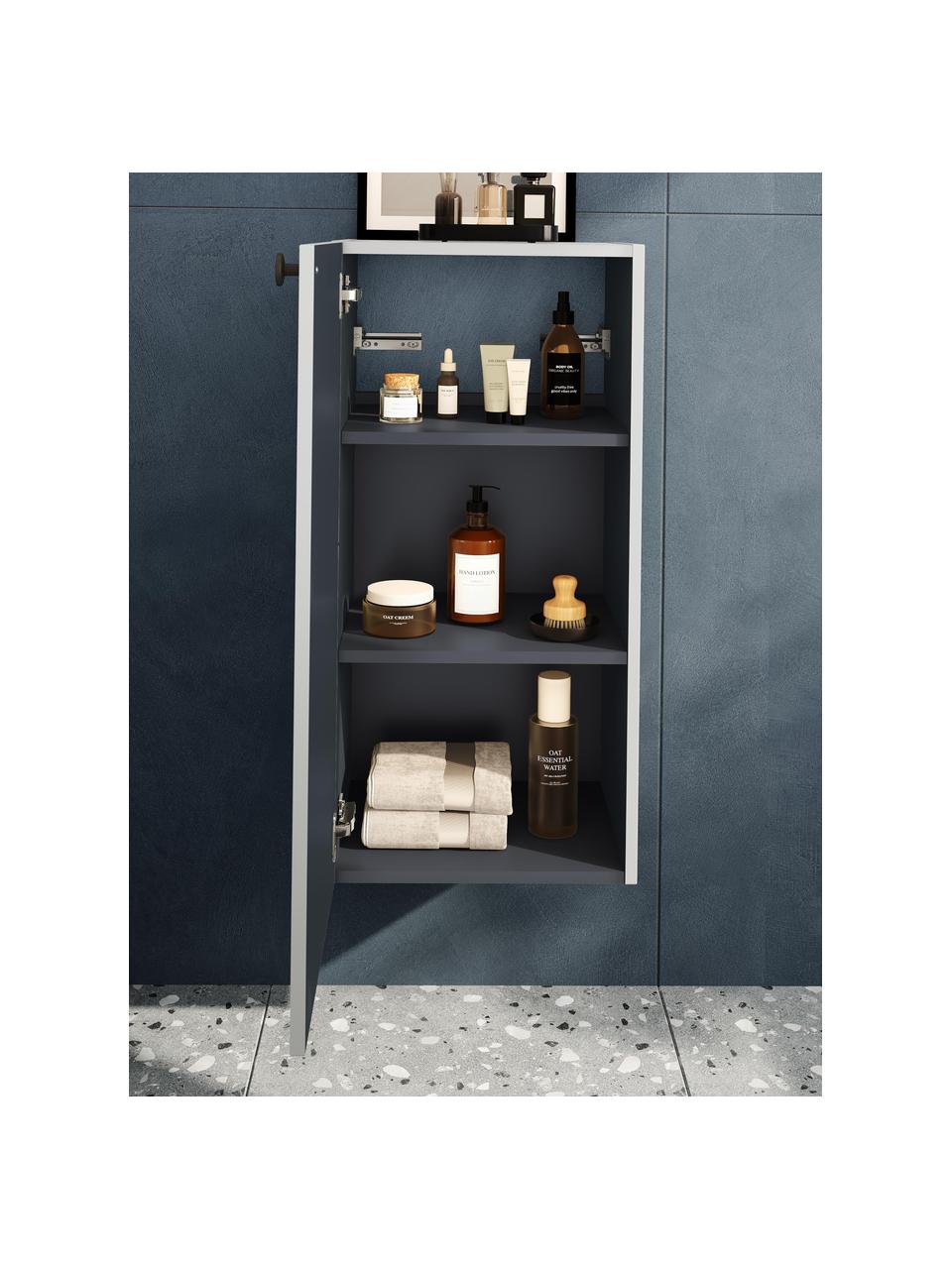 Mueble de baño de pared Emil, 42 cm, Gris claro, An 42 x Al 85 cm