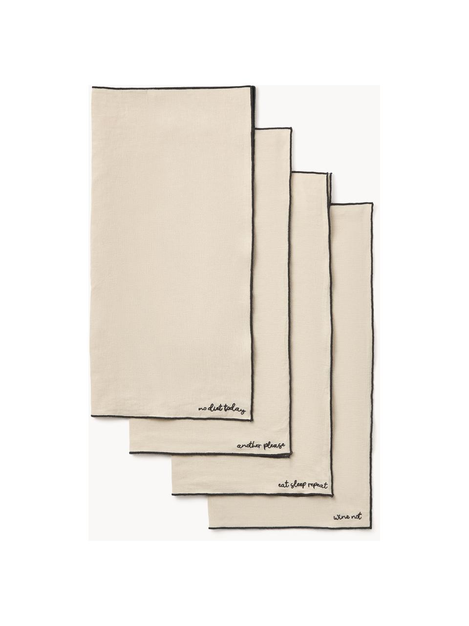 Leinen-Servietten Cosmo mit Stickerei, 4 Stück, 100 % Leinen

Das in diesem Produkt verwendete Material ist schadstoffgeprüft und zertifiziert nach STANDARD 100 by OEKO-TEX®, 4854CIT, CITEVE., Hellbeige, B 45 x L 45 cm