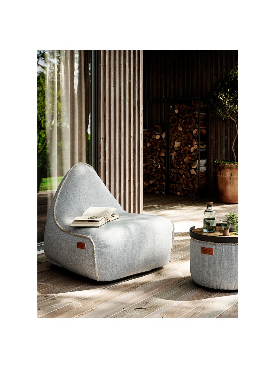 Garten-Loungesessel Cobana, Bezug: Olefin, Kunstfaser, Webstoff Hellgrau, B 80 x T 96 cm