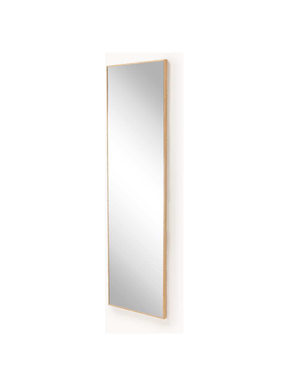 Vierkante wandspiegel Avery met eikenhouten frame, Lijst: eikenhout, FSC-gecertific, Eikenhout, B 40 x H 140 cm