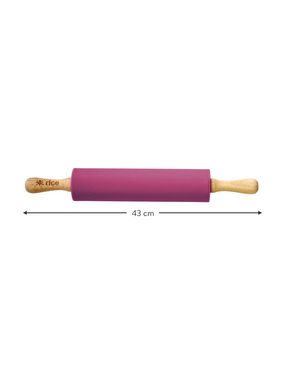 Deegroller Pin, Roze, beukenhoutkleurig, L 43 cm