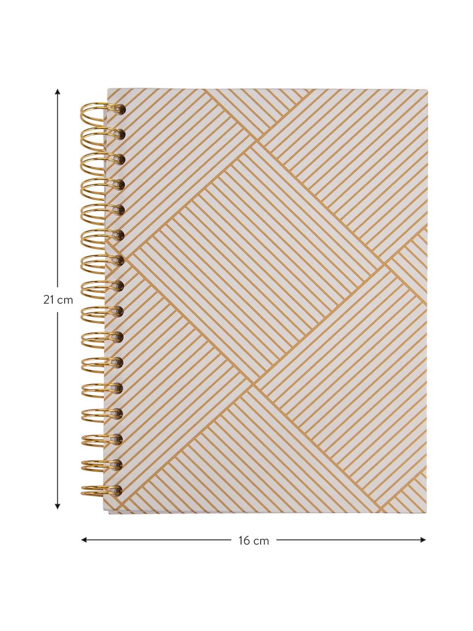 Cuaderno Bürli, Dorado, blanco, An 16 x Al 21 cm