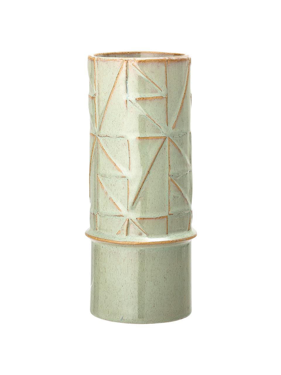 Ručne vyrobená váza z kameniny Mina, Zelená