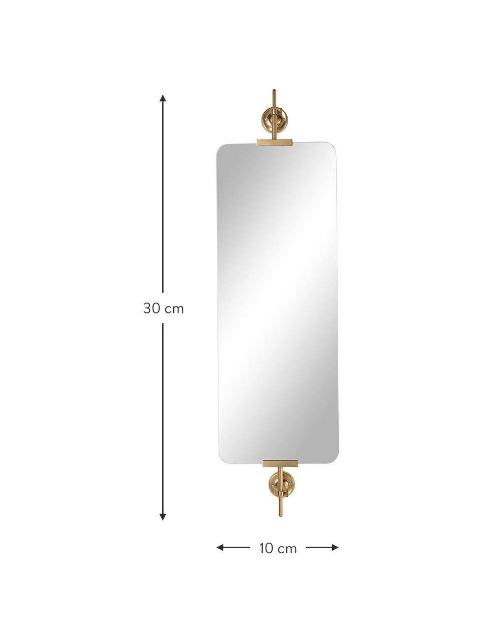 Draaibare wandspiegel Uman, Goudkleurig, B 30 x H 107 cm
