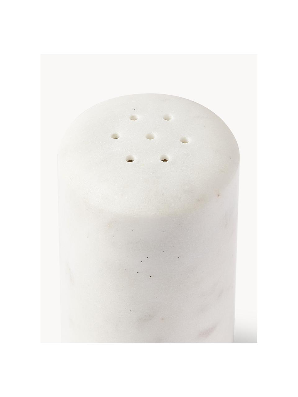Set saliera e pepiera in marmo Agata 2 pz, Marmo, Bianco, nero, marmorizzato, Ø 4 x Alt. 8 cm