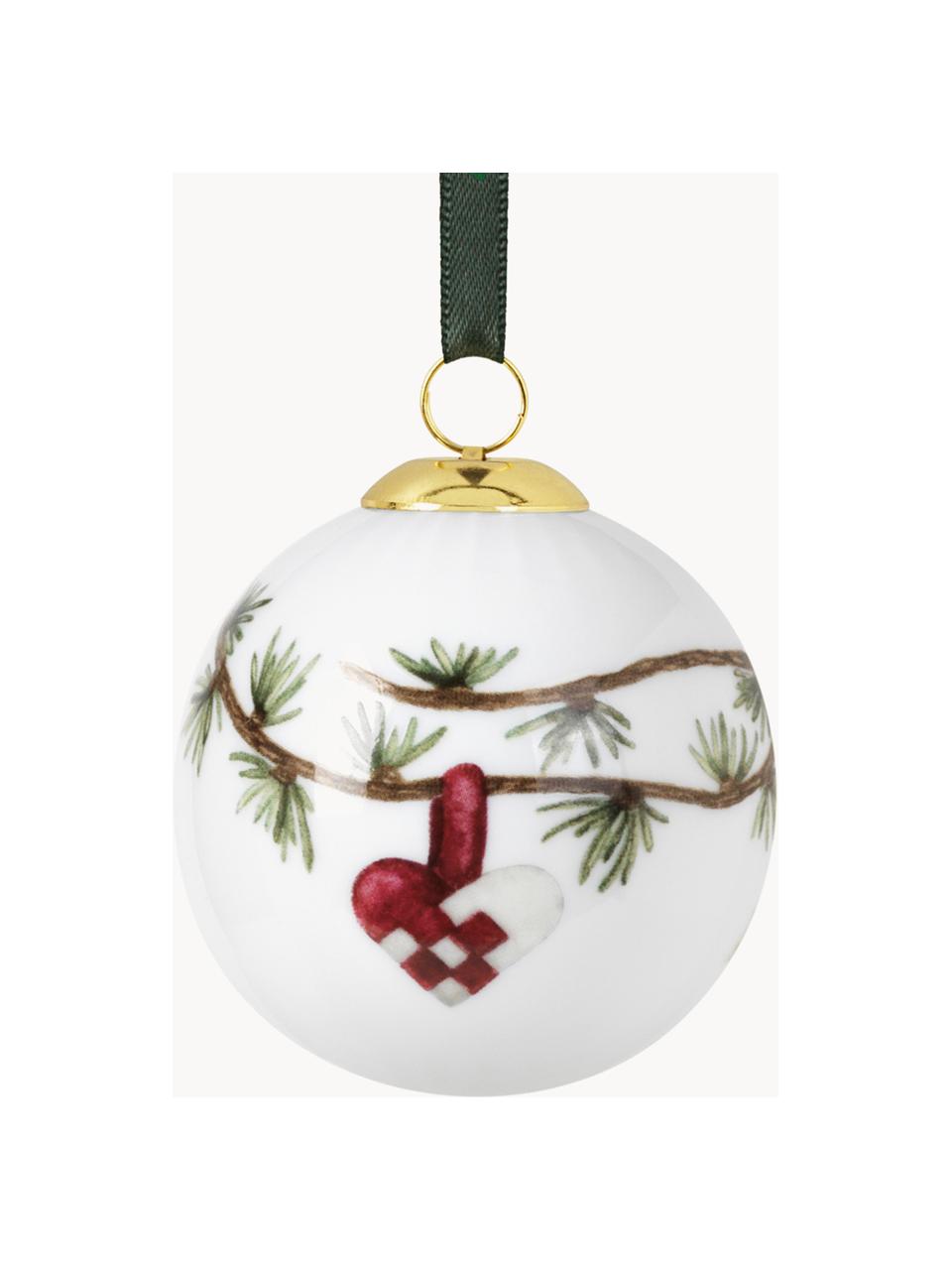 Boule de Noël en porcelaine Hammershøi, Porcelaine, Oie, Ø 6 cm